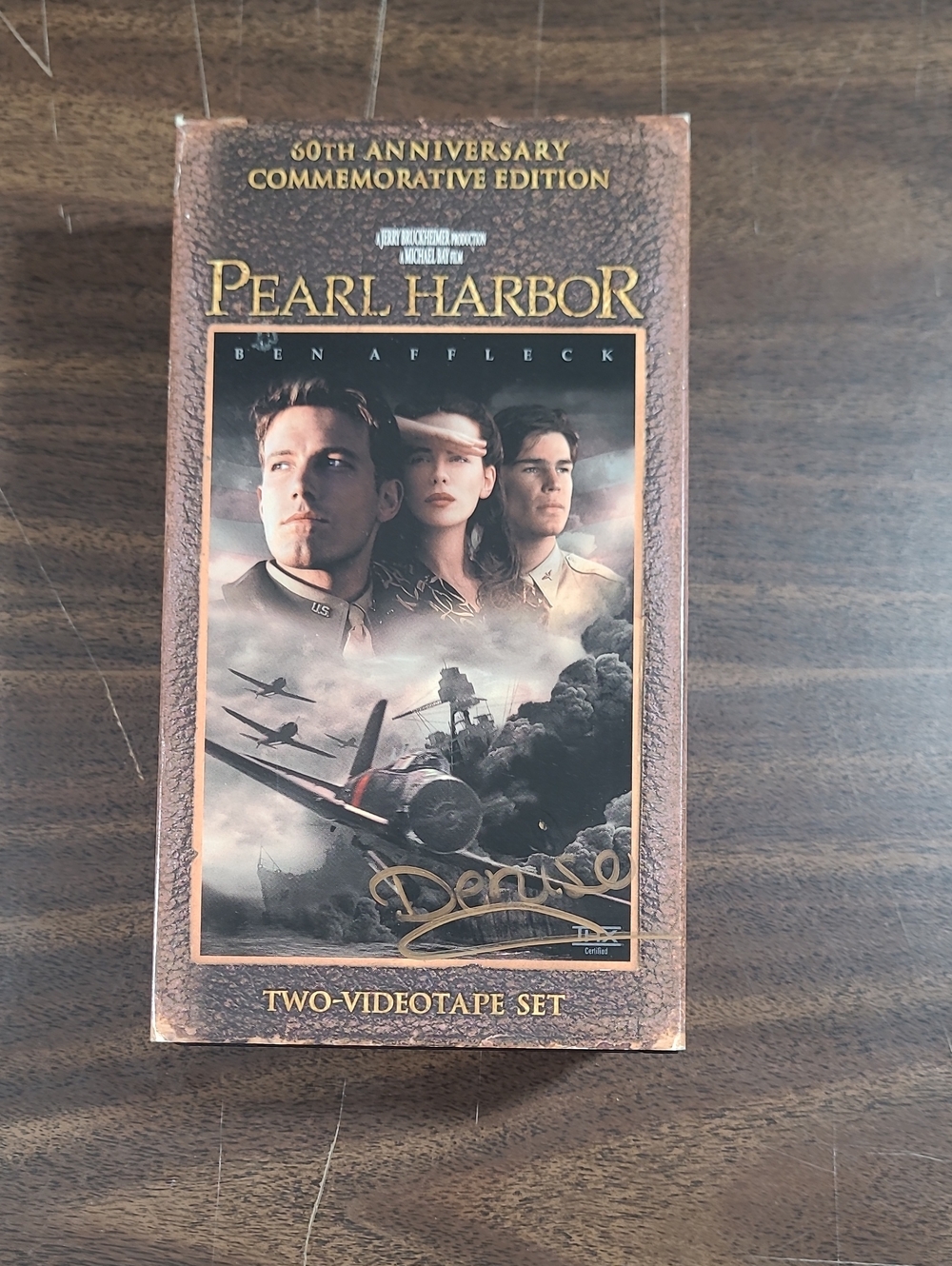 Pearl Harbor 60th Anniversary Commemorative Two-Videotape Set - Brown/Gold